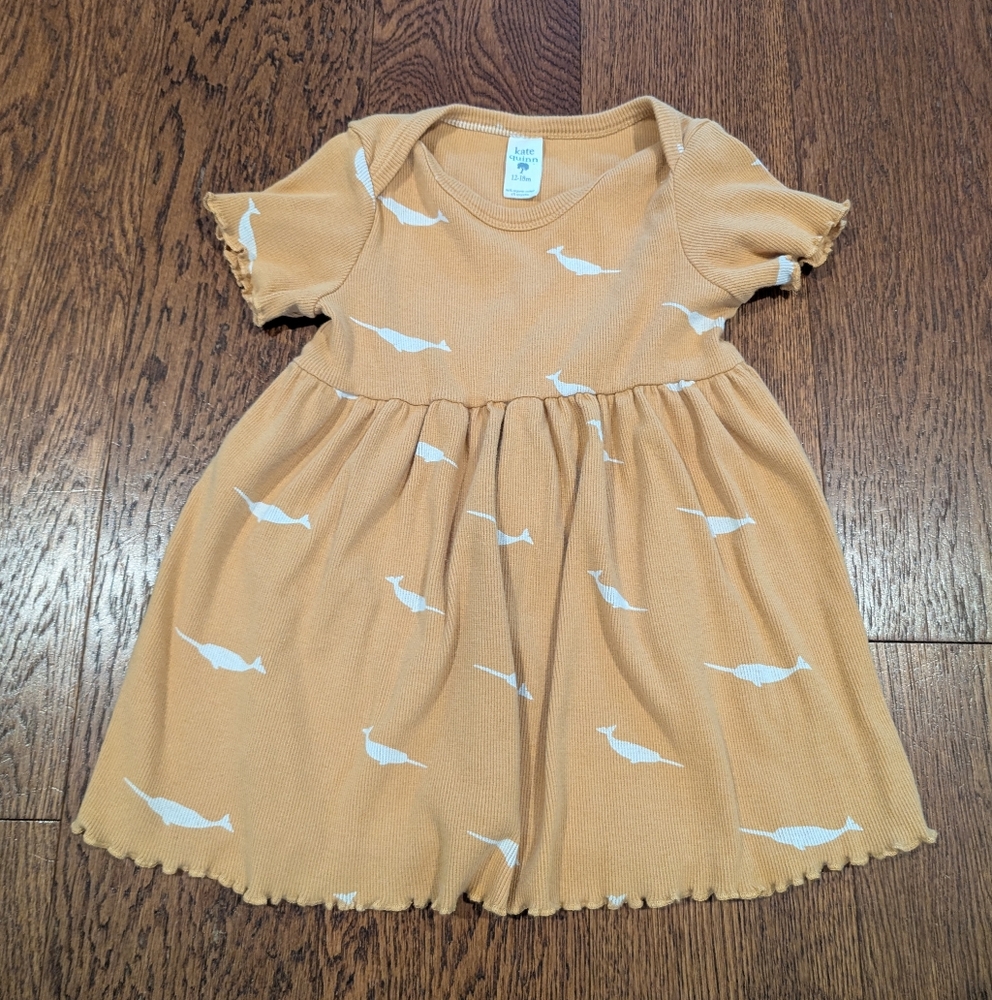Kate Quinn Narwhal Print Dress Sz 12-18M